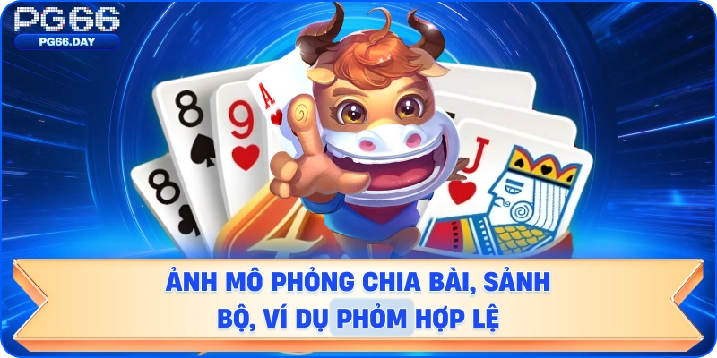 Mô phỏng chia bài, sảnh – bộ, ví dụ phỏm hợp lệ